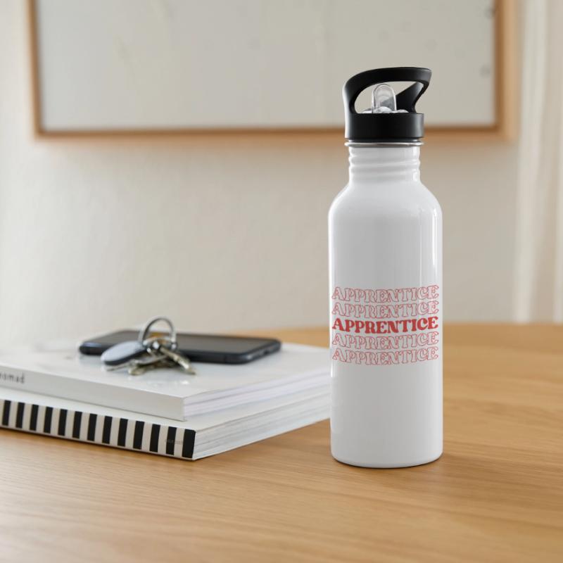 Apprentice Trainee Apprentice Novice Learner Water bottle with straw