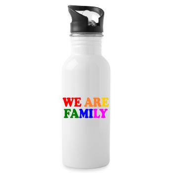 We are family lgbt - Water bottle with straw - white - Right