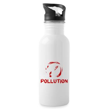 Stopper la pollution - Gourde avec paille intégrée - blanc - Droite