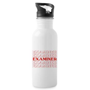Examiner Checker Auditor Inspector Reviewer - Water bottle with straw - white - Right
