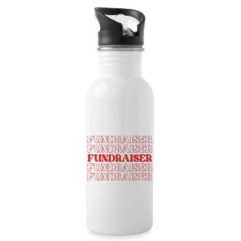 Fundraiser Charity Worker Charity Event Organizer - Water bottle with straw - white - Right