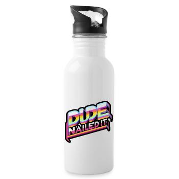 Dude Nailed It 6 - Trinkflasche mit integriertem Trinkhalm - Weiß - Rechts