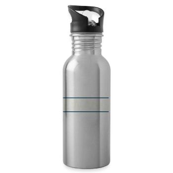 Zwang baiger Text - Trinkflasche mit integriertem Trinkhalm - Lightsilver - Rechts
