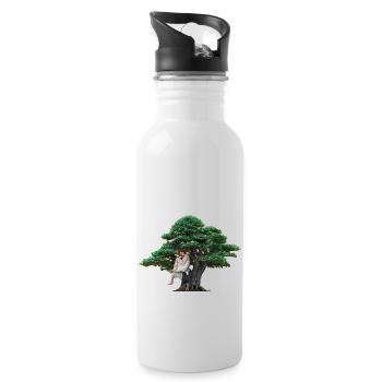 Fille arbre nature sensuel swing sentiments - Gourde avec paille intégrée - blanc - Droite