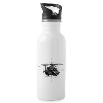 Helicopter // Illustration - Water bottle with straw - white - Right