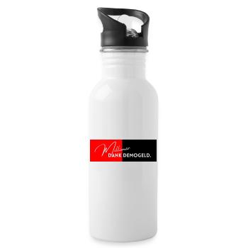 Demo Money Millionaire – Millionaire thanks to Demo Money. - Water bottle with straw - white - Right
