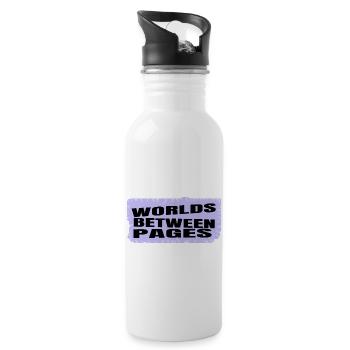 Literary Genres Quote Avid Readers Finding Solace - Water bottle with straw - white - Right