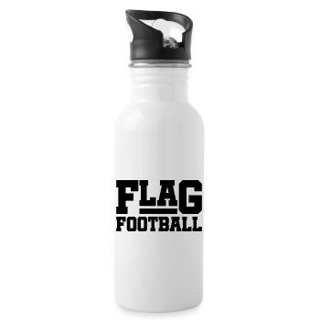 Flag Football - Trinkflasche mit integriertem Trinkhalm - Weiß - Rechts