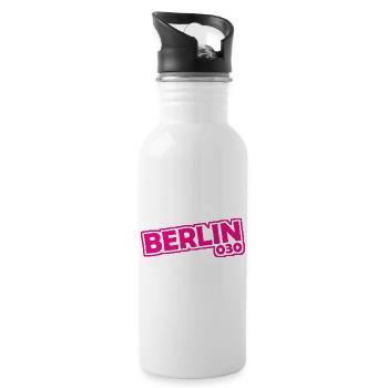 Berlin - 030 - Capitale - Allemagne - Indicatif régional - Gourde avec paille intégrée - blanc - Droite