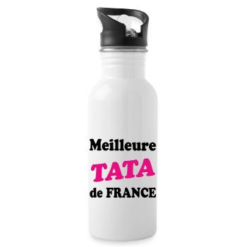 Meilleure TATA de france - Gourde avec paille intégrée - blanc - Droite