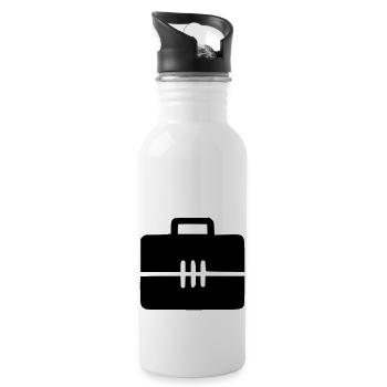 Briefcase Office Icon Minimal Icon Vector - Water bottle with straw - white - Right