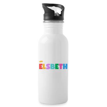 Elsbeth! Customizable - Water bottle with straw - white - Right
