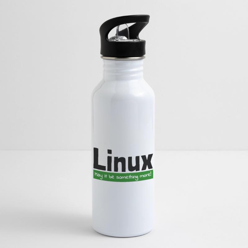 Linux Computer Computerarbeit witzige Sprüche Nerd Trinkflasche mit integriertem Trinkhalm