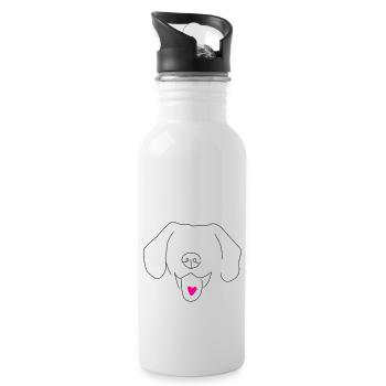 Woof - Water bottle with straw - white - Right