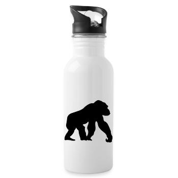 affe - Trinkflasche mit integriertem Trinkhalm - Weiß - Rechts