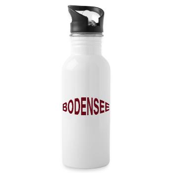 BODENSEE - Trinkflasche mit integriertem Trinkhalm - Weiß - Rechts
