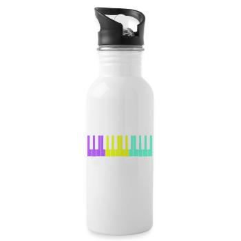 Piano Piano Playing Classical Music Instrument - Water bottle with straw - white - Right