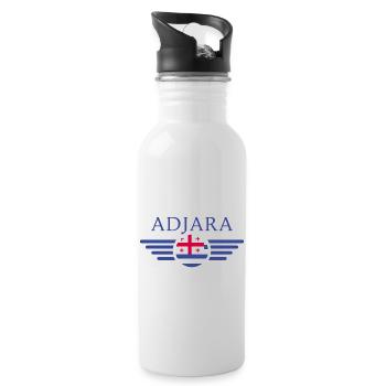 J’aime l’Adjara, T-shirt design de style élégance - Gourde avec paille intégrée - blanc - Droite