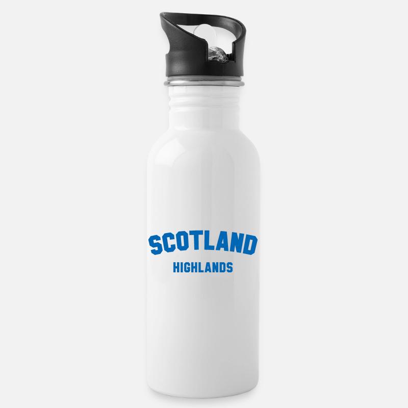ÉCOSSE HIGHLANDS Schottland - Gourde avec paille intégrée - blanc