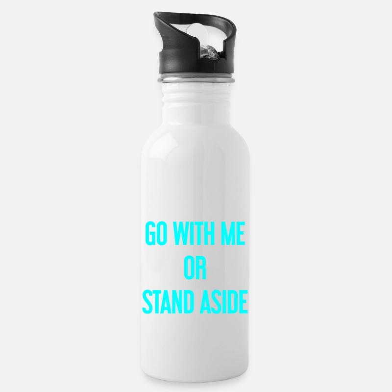 Walk with or aside - Water bottle with straw - white