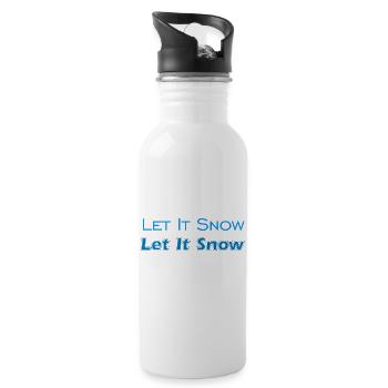 Let It Snow - Trinkflasche mit integriertem Trinkhalm - Weiß - Rechts