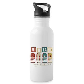 Vintage 2022 : Edition Limitée - 3e anniversaire. - Gourde avec paille intégrée - blanc - Droite