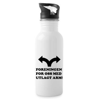 The association for us with an outstretched arm - Water bottle with straw - white - Right