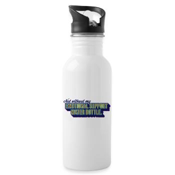 Bouteille d’eau de soutien émotionnel - Gourde avec paille intégrée - blanc - Droite