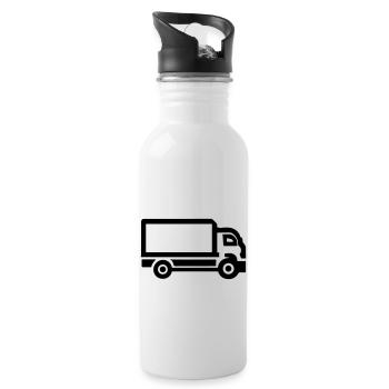 Camion - Gourde avec paille intégrée - blanc - Droite