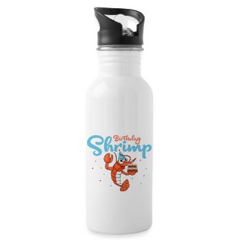 Birthday Shrimp Seafood Shrimp Lover - Trinkflasche mit integriertem Trinkhalm - Weiß - Rechts