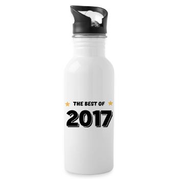 Merw Das Beste von 2017 - Trinkflasche mit integriertem Trinkhalm - Weiß - Rechts