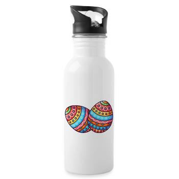 Easter egg - Water bottle with straw - white - Right