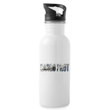 Cargo pilot C-27 - Trinkflasche mit integriertem Trinkhalm - Weiß - Rechts
