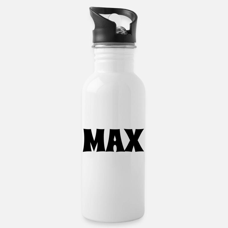 Max - Trinkflasche mit integriertem Trinkhalm - Weiß