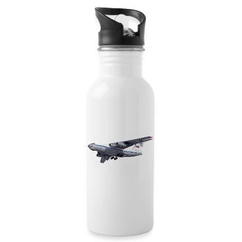 Frachtflugzeug IL-76 - Trinkflasche mit integriertem Trinkhalm - Weiß - Rechts