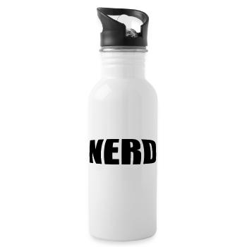 NERD - Trinkflasche mit integriertem Trinkhalm - Weiß - Rechts