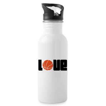 Basketball / Basketball / Basktet-Ball / Sports - Water bottle with straw - white - Right