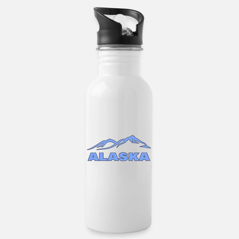 Alaska - Gourde avec paille intégrée - blanc