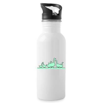 Ducks Geese - Water bottle with straw - white - Right
