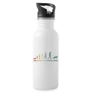 Evolution German Shepherd Owner - Water bottle with straw - white - Right