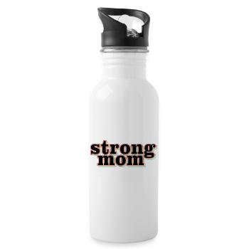 Strong Mom Mother Power Fitness Gym Art - Gourde avec paille intégrée - blanc - Droite