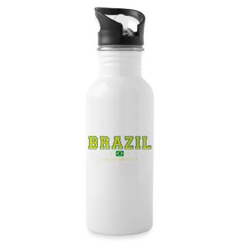 Brésil - Gourde avec paille intégrée - blanc - Droite