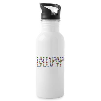 Typographie de la sucette - Gourde avec paille intégrée - blanc - Droite