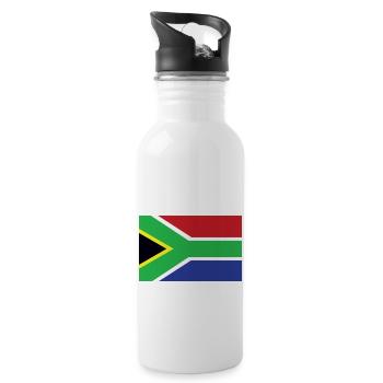 Südafrika - Trinkflasche mit integriertem Trinkhalm - Weiß - Rechts