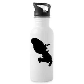 Martinique Map - Water bottle with straw - white - Right