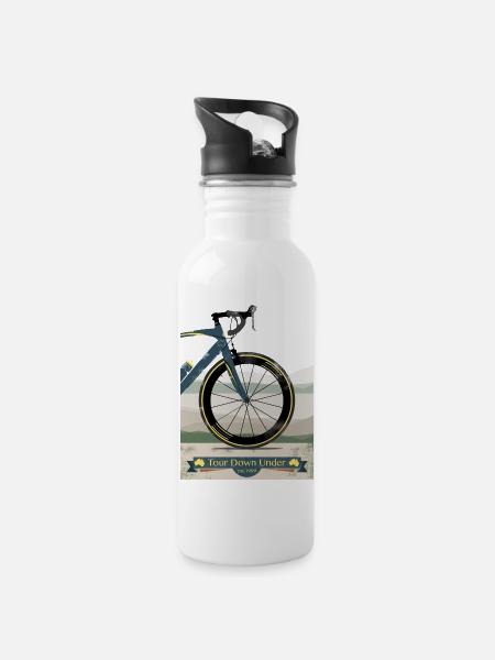 Tour Down Under vélo - Gourde avec paille intégrée - blanc