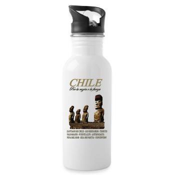 CHILI - Gourde avec paille intégrée - blanc - Droite