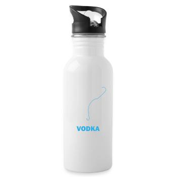 Veggie / Vegan: Vodka est végétalien - Gourde avec paille intégrée - blanc - Droite