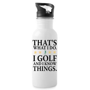 Ich do Golf - Water bottle with straw - white - Right