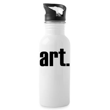 art - Trinkflasche mit integriertem Trinkhalm - Weiß - Rechts